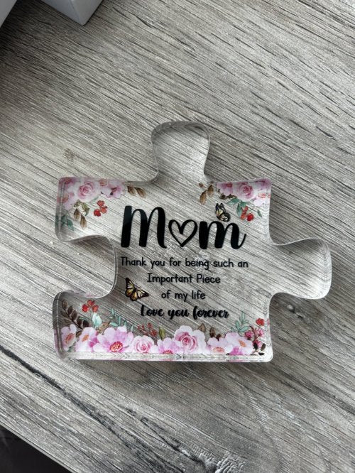 Mom flower puzzelstukje