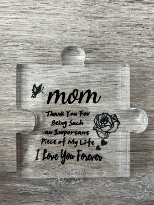 mama puzzelstukje zwart