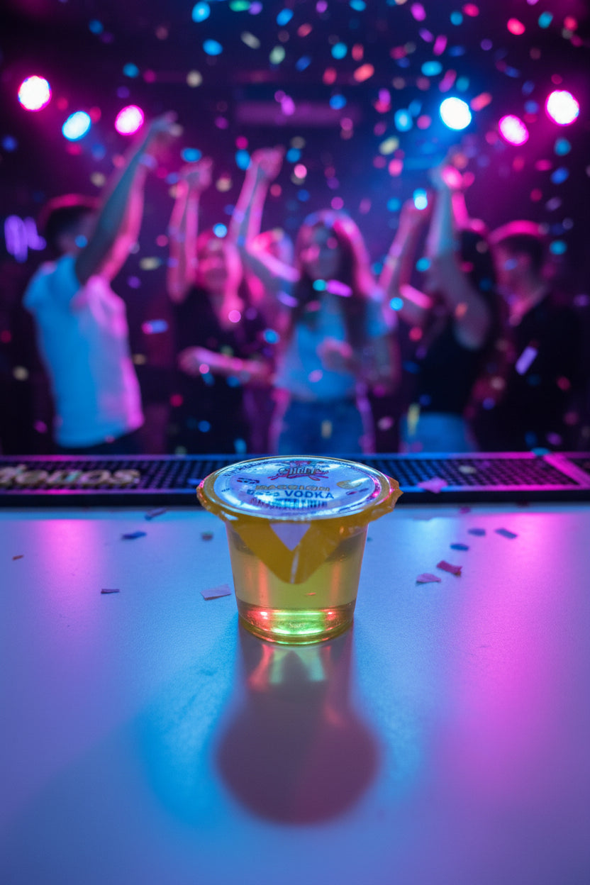 Shotys Passion Vodka shot geel