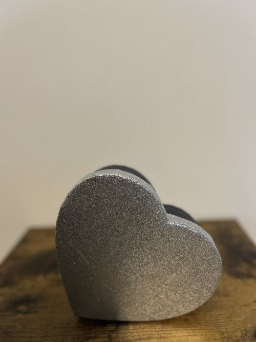 Zilveren hart giftbox